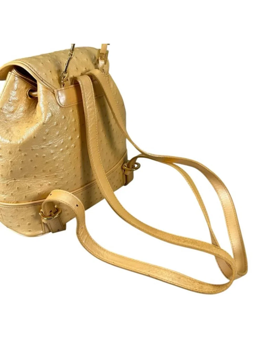 Versace Sunburst Leather Yellow Backpack Gold